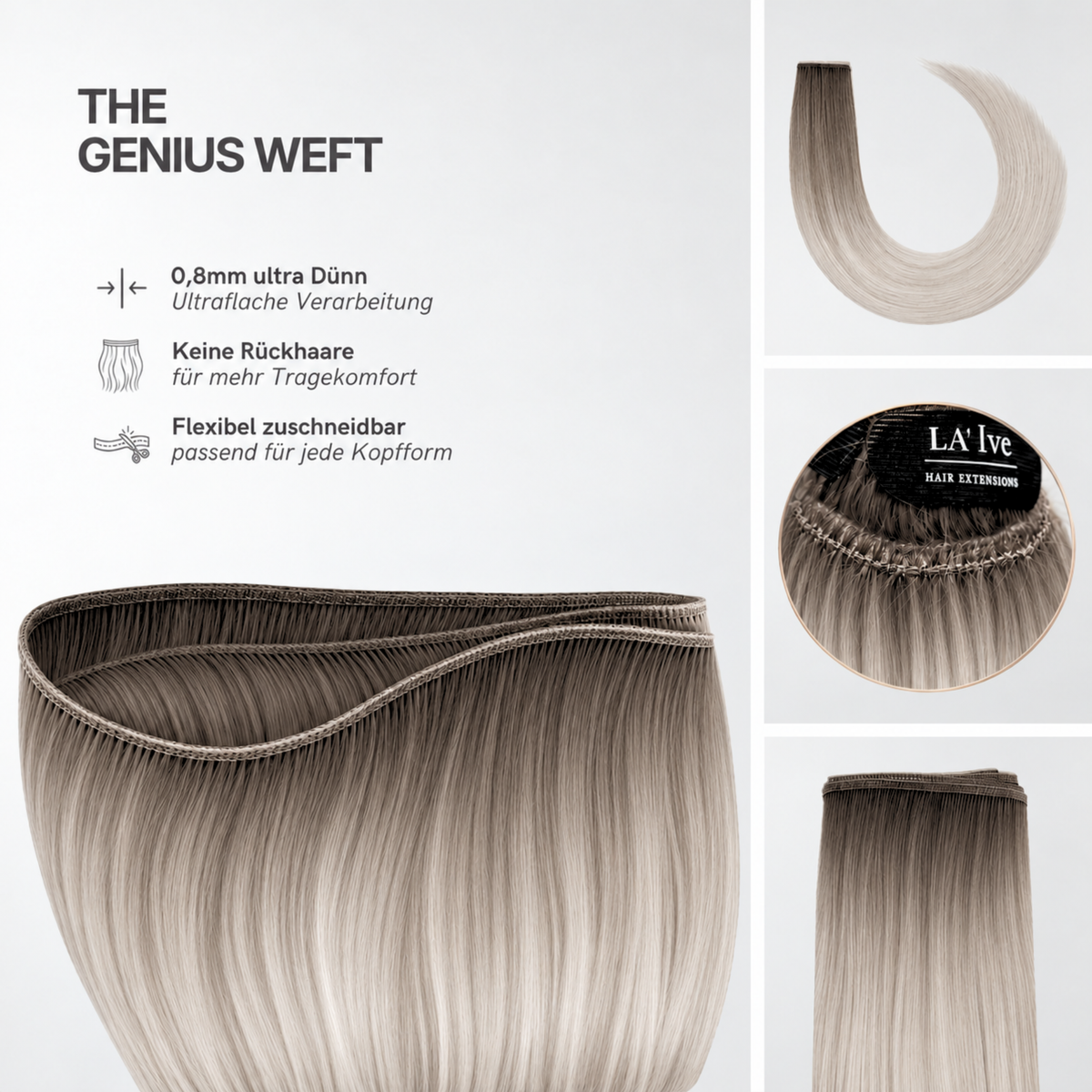 40 cm | Genius Weft | No. 10/60A Rooted color