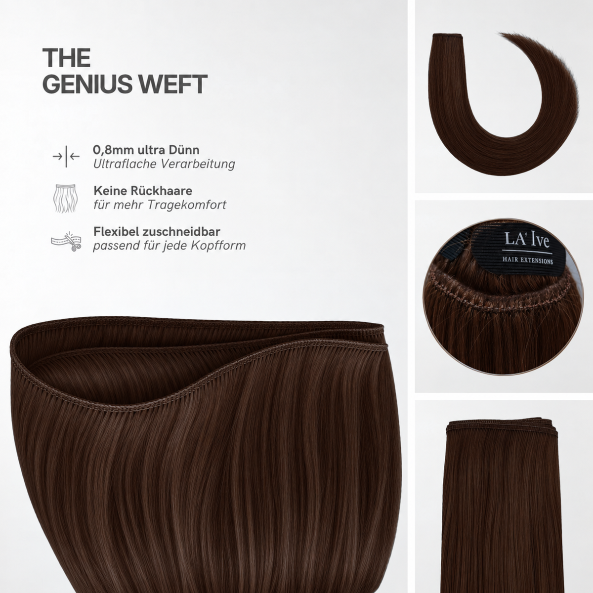 40 cm | Genius Weft | No. 04 hazelnut brown