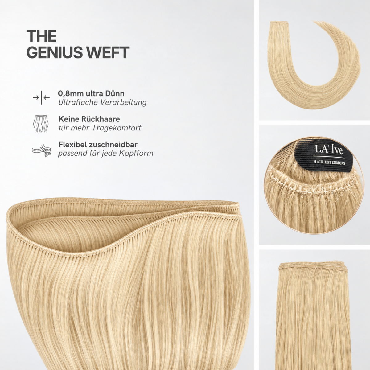 40 cm | Genius Weft | No. 613 light golden blonde