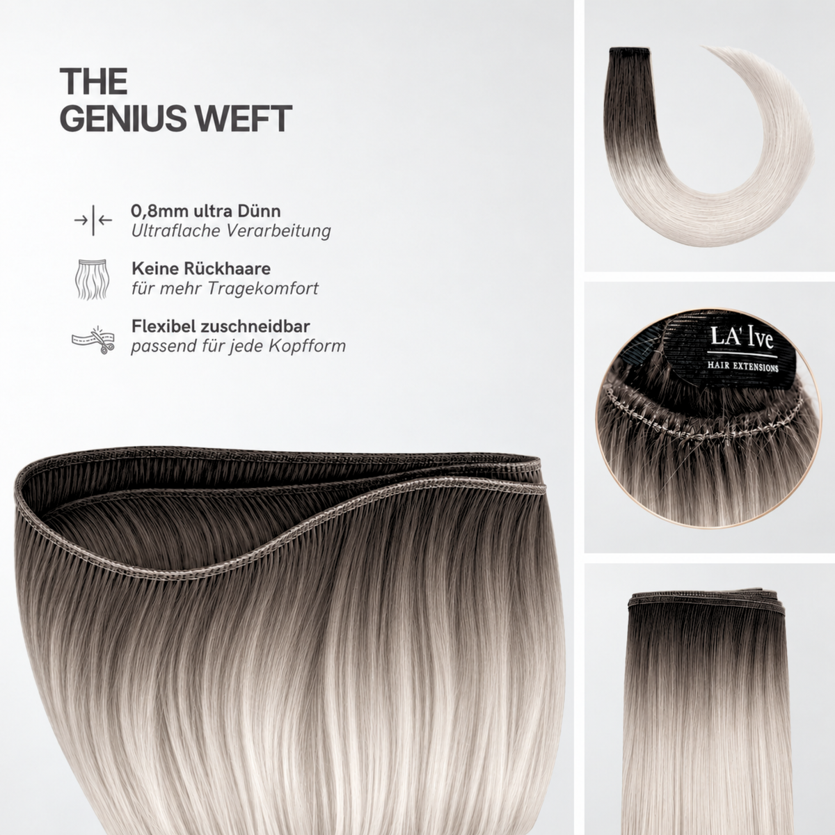 40 cm | Genius Weft | No. 07/60A Root Color