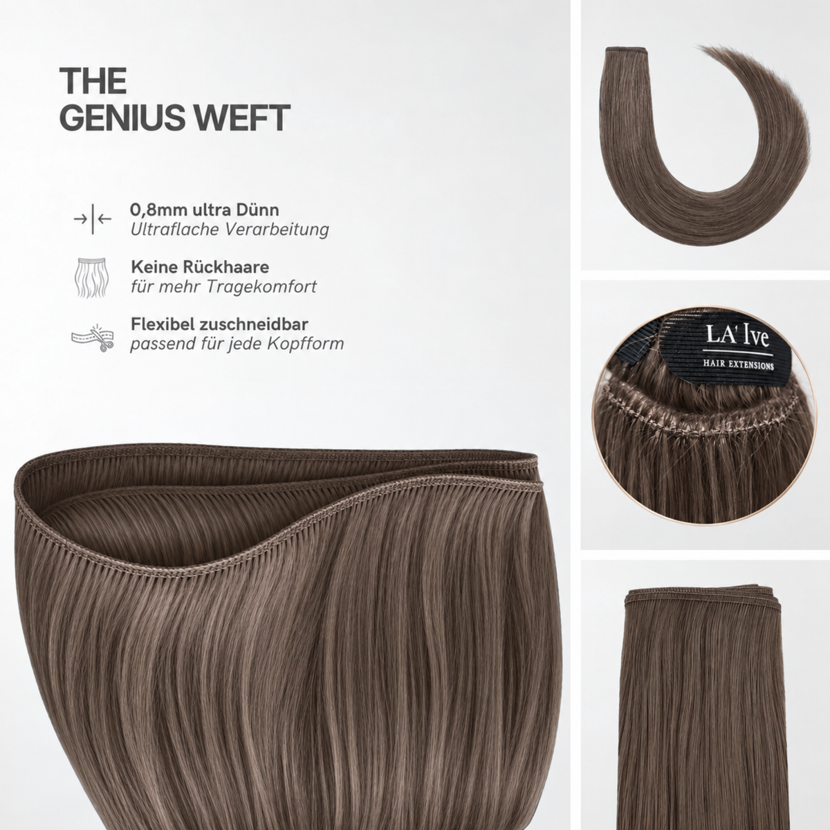 40 cm | Genius Weft | No. 7A cool ash brown