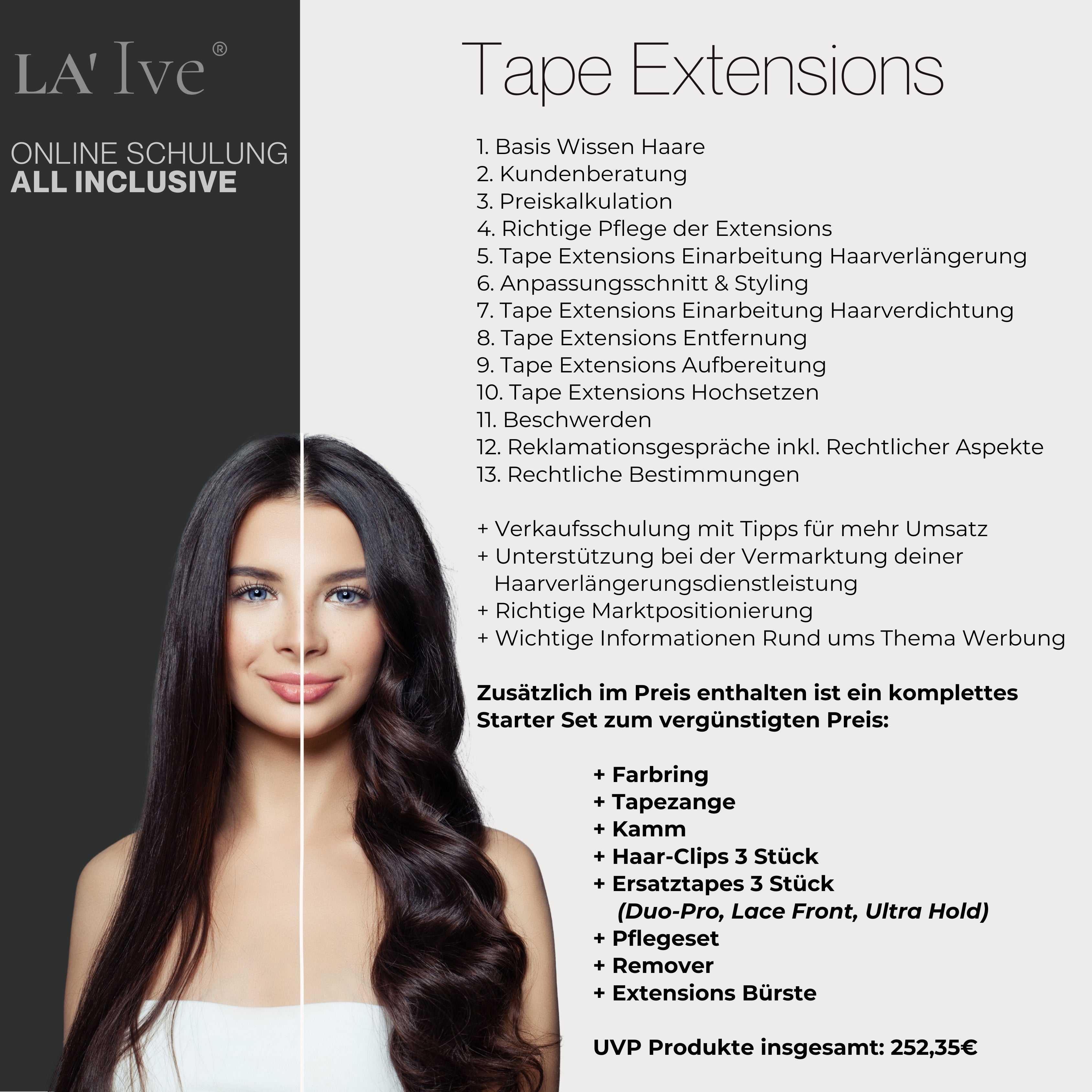 Online Tape Extensions Schulung - All Inclusive - LA’ Ive