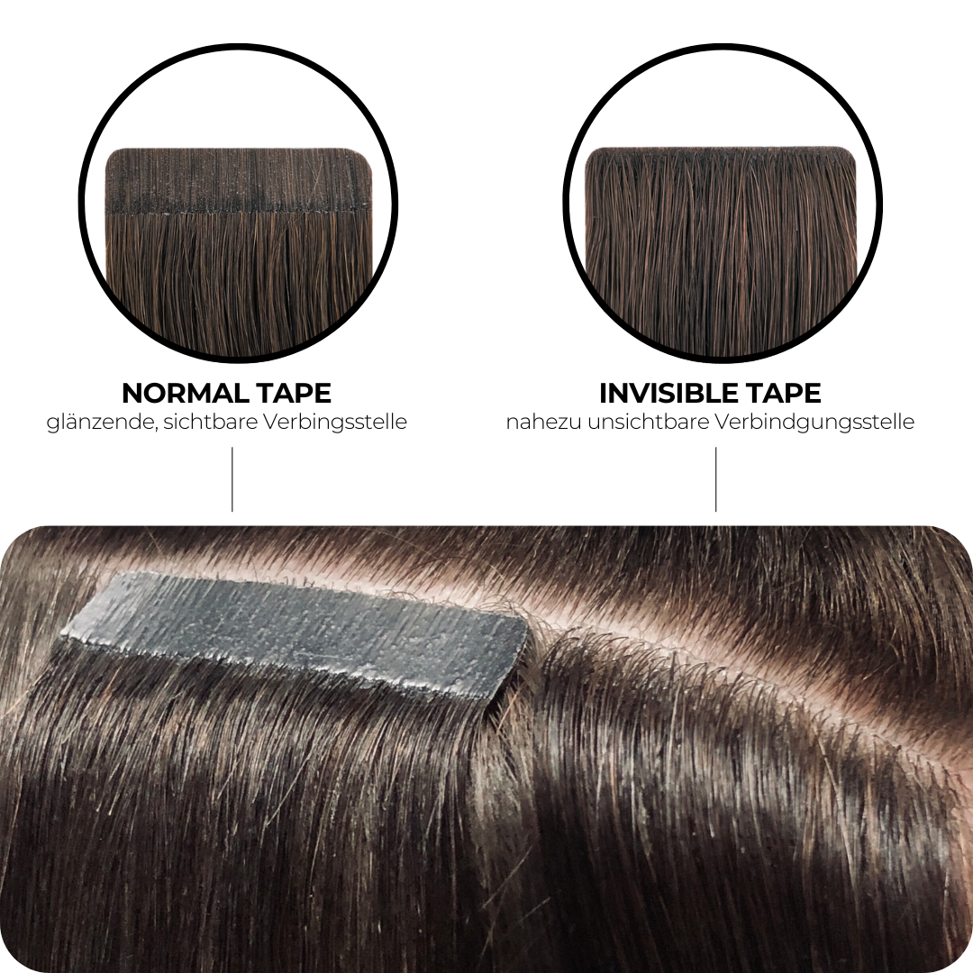 60 cm | Invisible Tape Extensions | No. 14 dunkelblond-gold