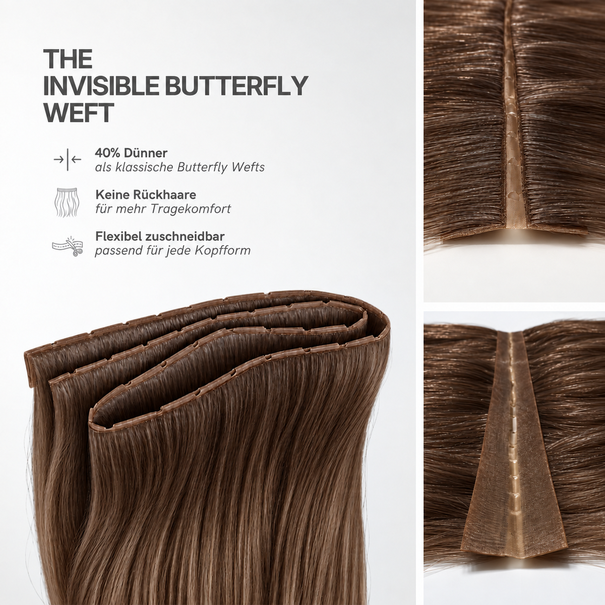 40 cm | Invisible Butterfly Weft | No. 02/06 Ansatzfarbe