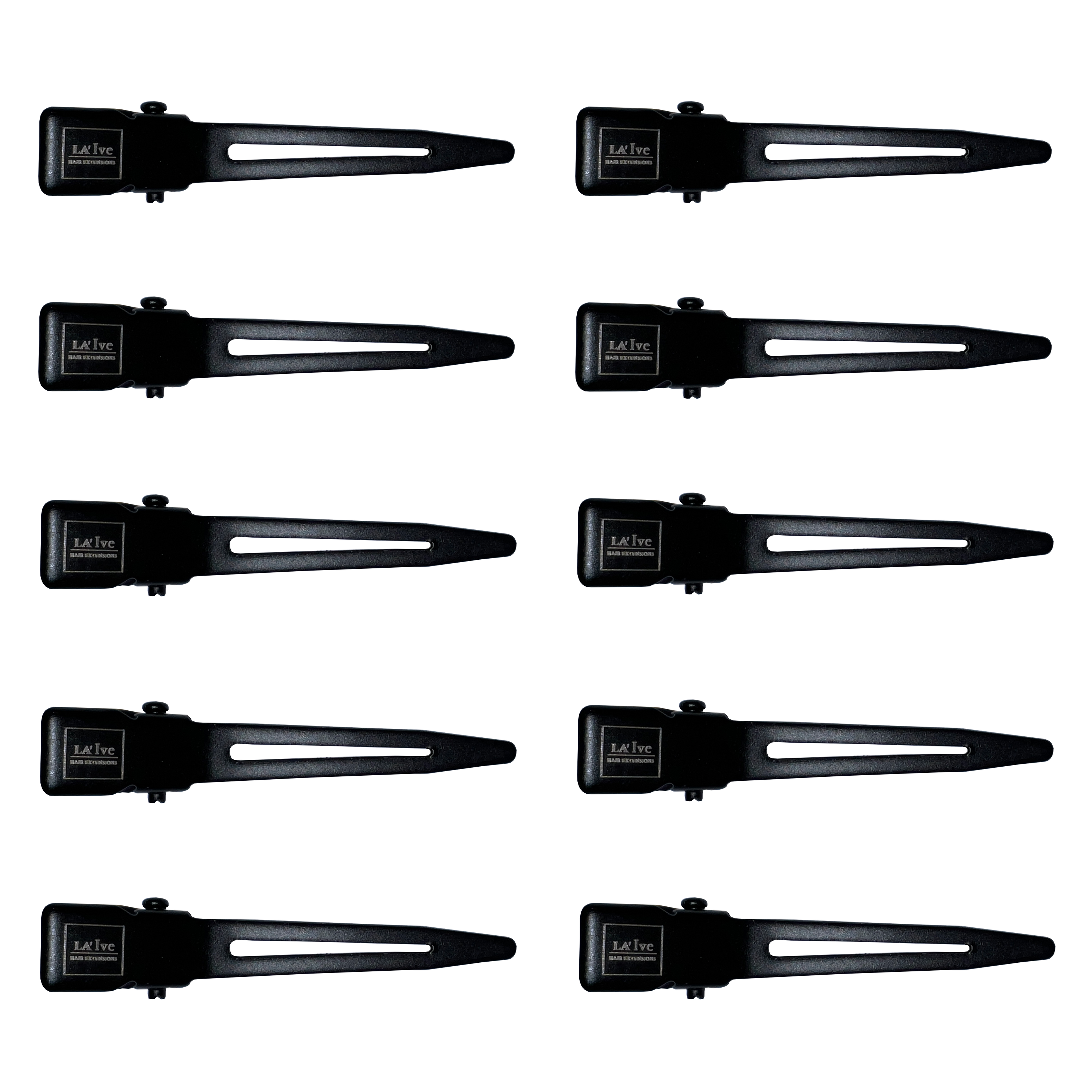 Hair clip - black - 10-pack