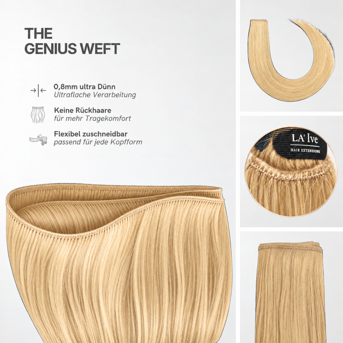 40 cm | Genius Weft | No. 24 medium golden blonde