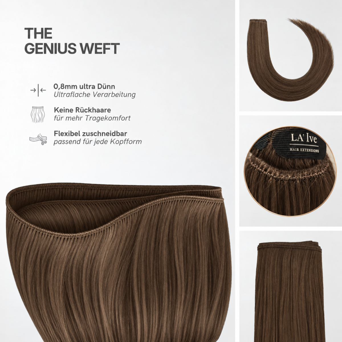 40 cm | Genius Weft | No. 07 Ash Brown