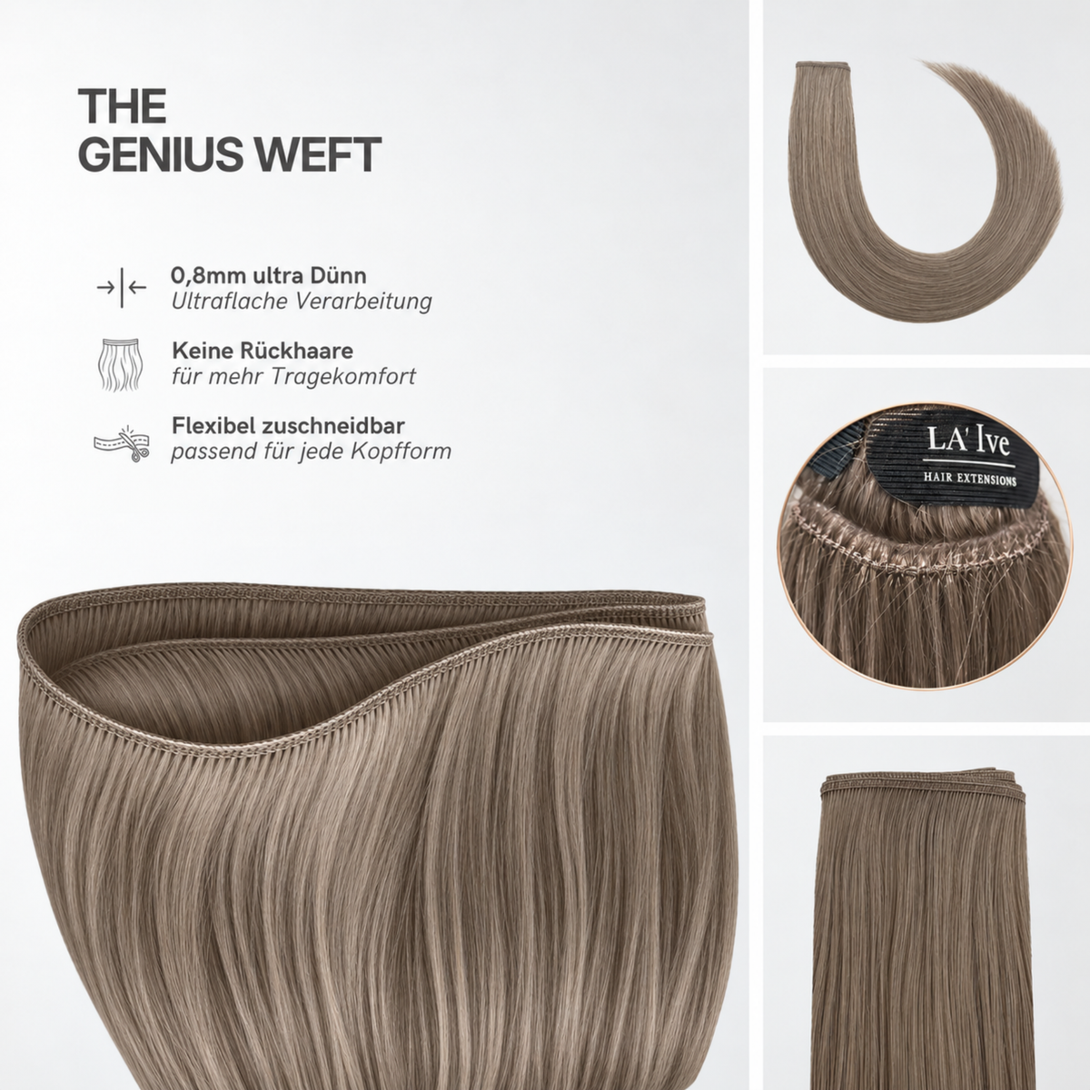 40 cm | Genius Weft | No. 9A cool-dark-blonde-ash