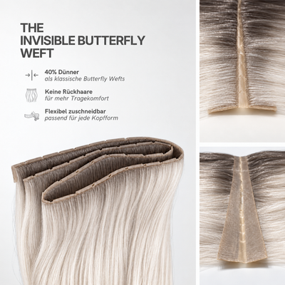 40 cm | Invisible Butterfly Weft | No. 07/60A Ansatzfarbe