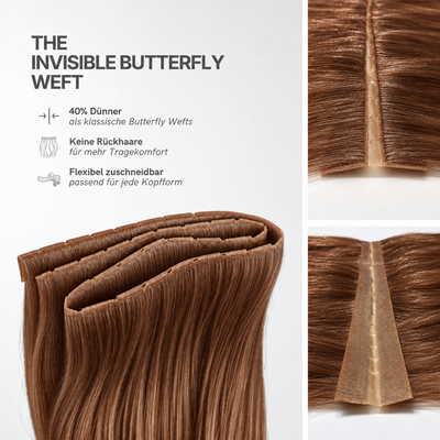 40 cm | Invisible Butterfly Weft | N.º 04 marrón avellana