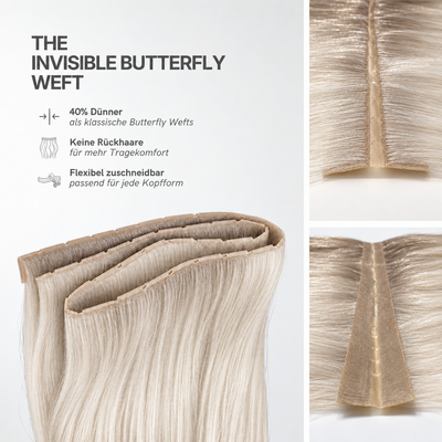 40 cm | Invisible Butterfly Weft | No. 10/60A Ansatzfarbe