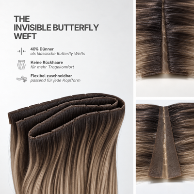 40 cm | Invisible Butterfly Weft | No. 1B-02/10 Balayage