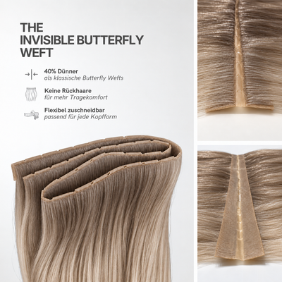 40 cm | Invisible Butterfly Weft | No. 07/18A color de raíz