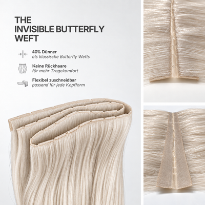 40 cm | Invisible Butterfly Weft | No. 60 hellblond